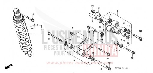 REAR CUSHION CRF230F8 de 2008